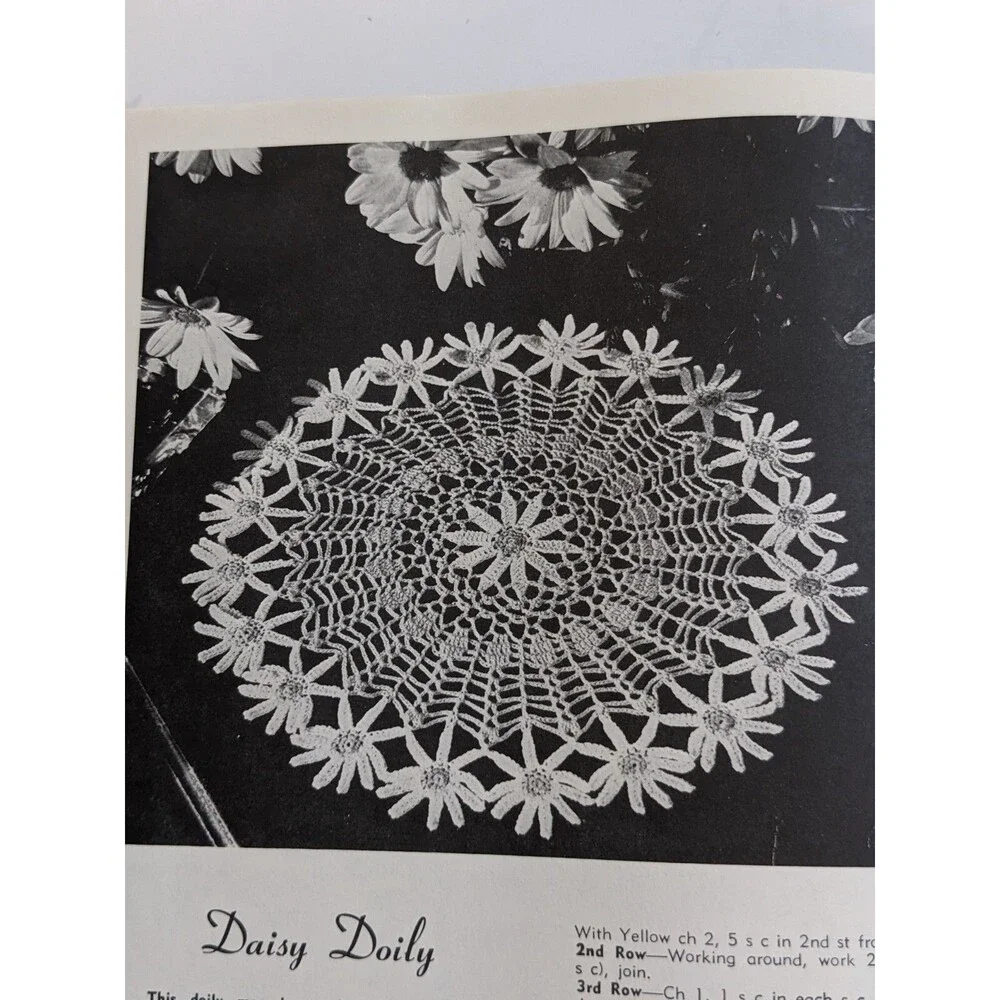 Vintage 1979 Floral Doilies For Crocheting Book 35 Patterns Edited by Rita Weiss